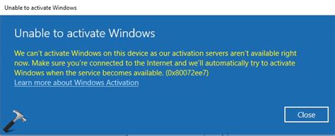 Windows 10 activation server down 2019